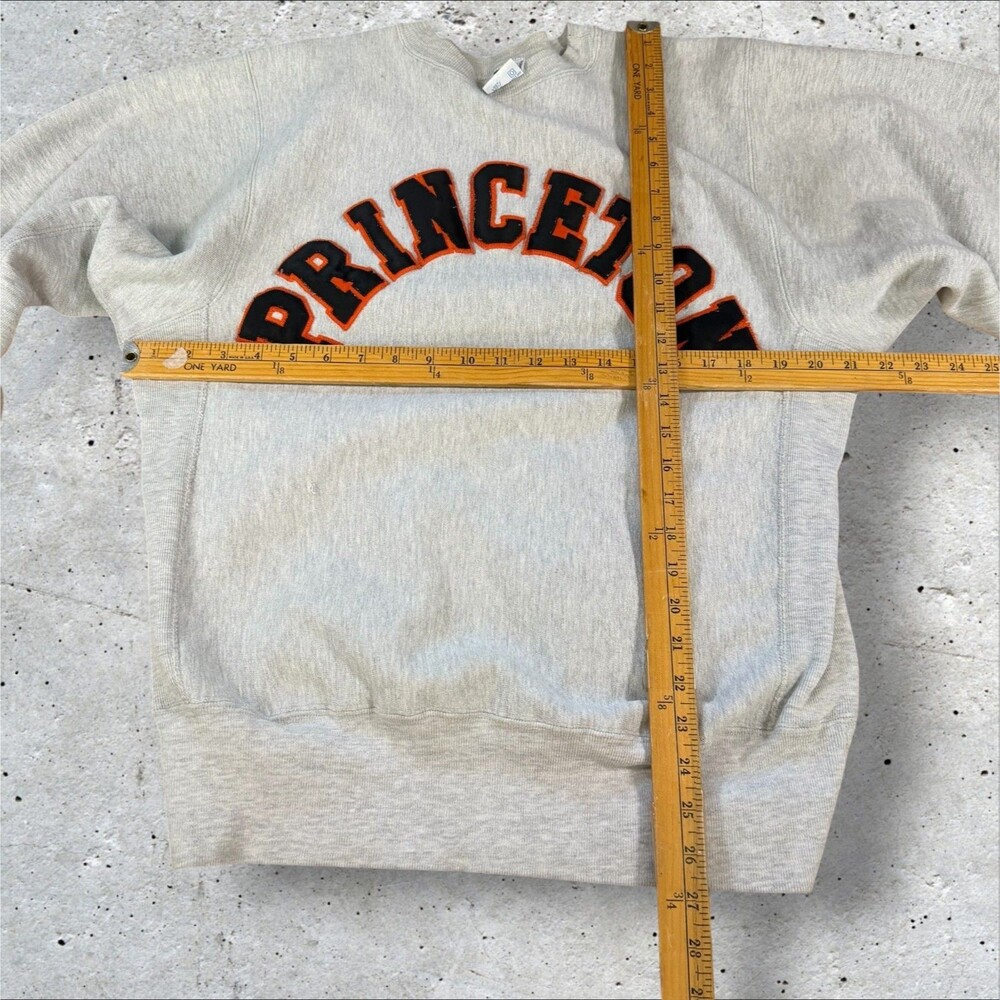 Vintage 80's Champion Reverse Weave Princeton Crewneck Sweatshirt Gray Large USA - Picture 12 of 15